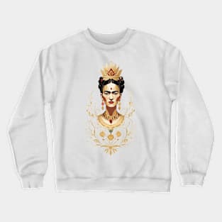 Frida's Eternal Splendor: Illustrated Portrait Crewneck Sweatshirt